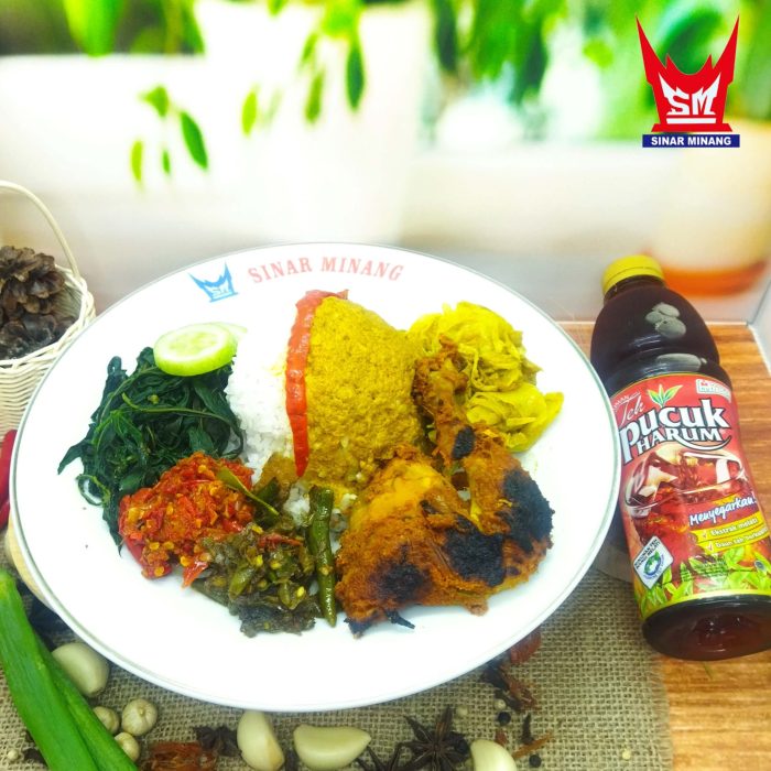 nasi ayam bakar teh pucuk