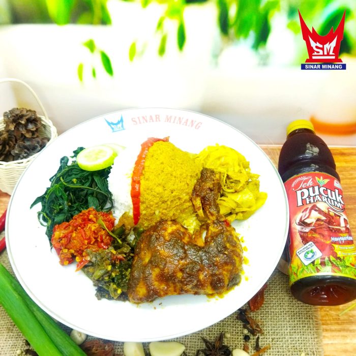 nasi ayam rendang teh pucuk