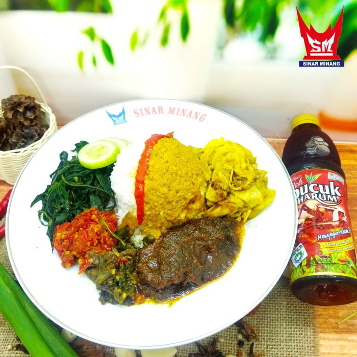 nasi rendang teh pucuk
